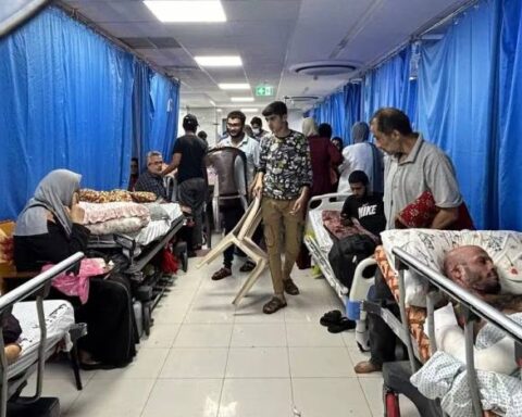 El interior del hospital shifa en gaza